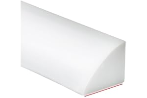 Duzzy 78 Inch Flexible Quarter Round Molding, Silicone Rubber Peel and Stick Shower Water Barrier Suitable for the Shower Corner or Kitchen Countertop Sink and Cooktop