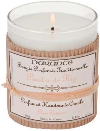 DURANCERice Powder Scented Candle Home Fragrance | Up to 40 Hour Burn Time | Room Filling Aroma