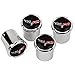 Chevrolet Corvette C6 Z06 ZR1 Valve Stem Tire Caps - Black Logo