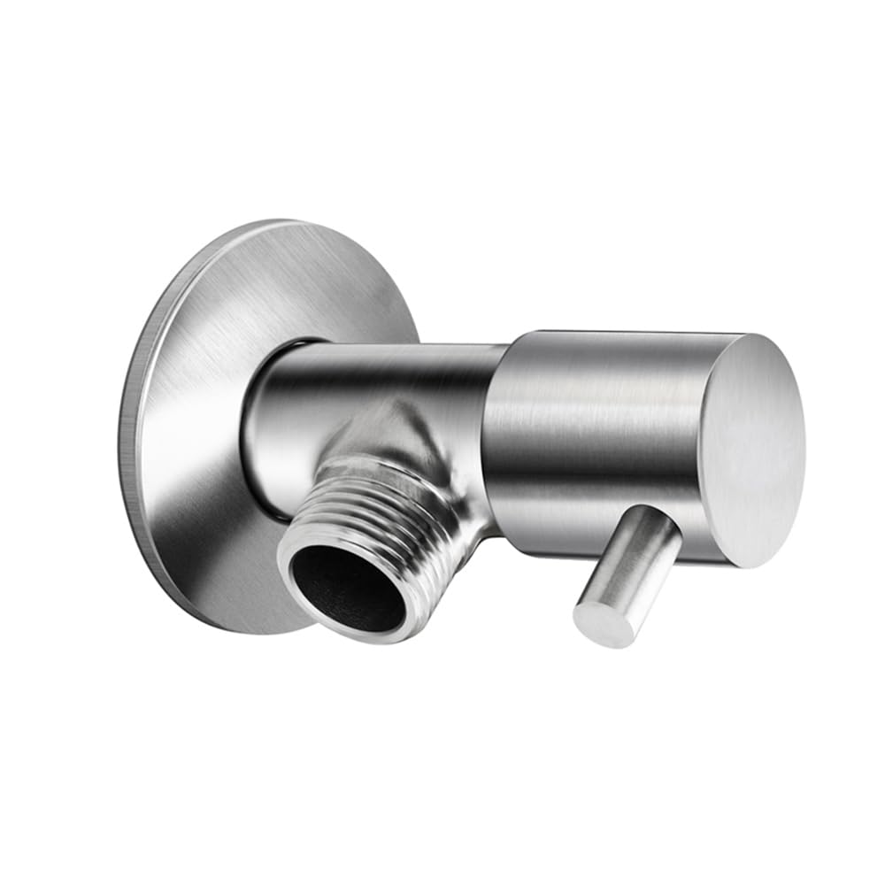 Photo 1 of Poeland Modern Quarter Turn Angle Stop Valve 304 Stainless Steel Faucet Triangle Valve 1/2" G thread