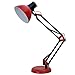 ToJane Red Desk Lamp Swing Arm, Modern Architect Table Lamp,Small Desk Lamp for Office/Students,with Extra Clamp Mount