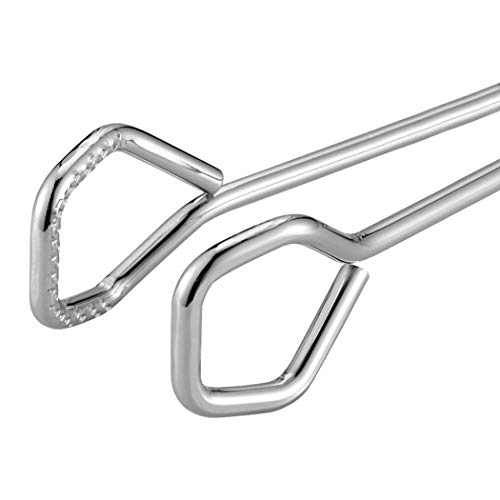 9 Inch Food Tongs Heavy Duty Stainless Steel Kitchen Tongs for Cooking, Barbecue, Serving Scissors Tongs Buffet Pliers - Thumbnail 2