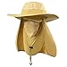 KOOLSOLY Outdoor Sun Cap For Men Women,Fishing Hat UPF 50+ UV Sun Protection With Removable Neck Flap, Face Cover Mask & Windproof Strip, Sun Hat For Outdoor Sports & Travel