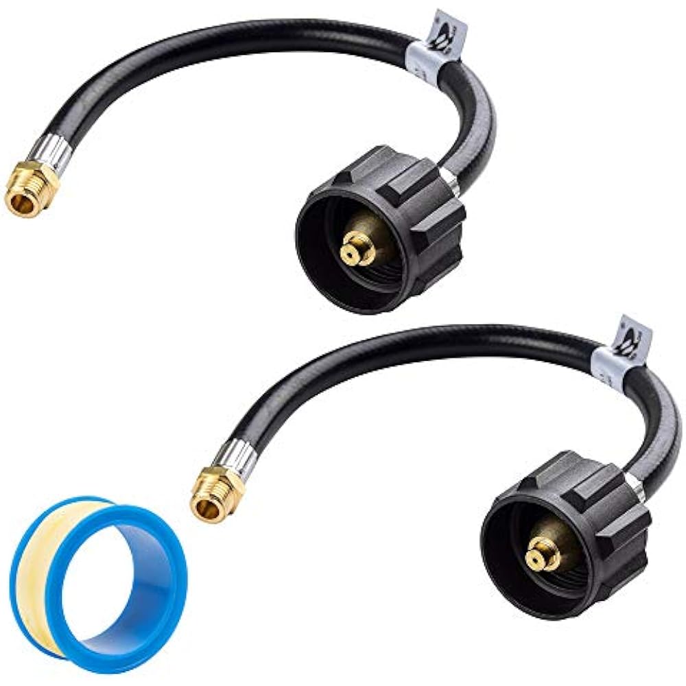 12inch RV Pigtail Propane Hose Connector Acme X 1/4" Male NPT 1feet