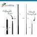 Collapsible Reusable Metal Straws with Case - Sleek Black Portable Metal Travel Straw with Case and Cleaning Brush by BeeBlitz (Black)
