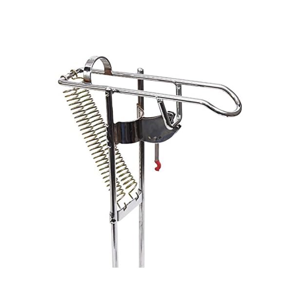 LeaningTech-RHA-01-Stainless-Fishing-Rod-Holder-Rack-with-Automatic-Tip-Up-Hook-Setter-Double-Spring-Adjustable-Folding-Holder-Silver