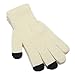 IT'S RIDIC! Warm Knitted Stretch touchscreen/texting winter gloves with a soft texture. Just thick enough to not be bulky. Off-White