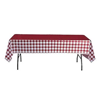 Red And White Checkered Tablecloths Gingham Table Cover Ideal For Picnic Parties Family Dinner And Birthday Parties 4 Pack Kitchen Dining Amazon Com