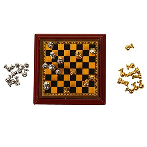 C-Pioneer 1-12 Scale Dollhouse Miniature Chess Dollhouse Accessory Livingroom Decoration