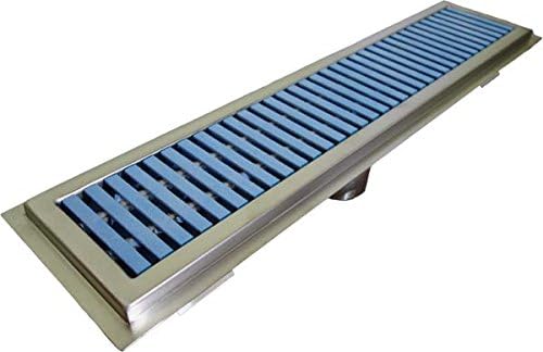 IMC Teddy FWR-24-PFG-ADA Floor Water Receptacle with ADA Fiberglass Grating & Center Drain, Stainless Steel