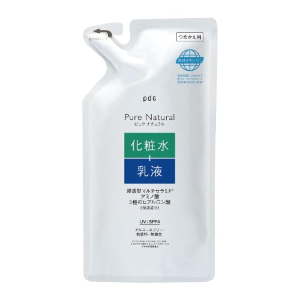 Pure Natural (ピュア ナチュラル) エッセンスローション UV つめかえ 200mL 化粧液 SPF4 化粧水 乳液 2in1 UVケア 乾燥対策 セラミド ヒアルロン酸 コラーゲン アミノ酸 スキンケア商品画像