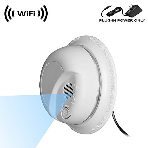 Spy Camera with WiFi Digital IP Signal, Recording & Remote Internet Access, Camera Hidden in a Residential Smoke Detector (WF-404V)