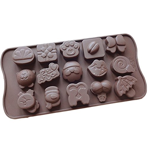 JoyGlobal 15 Cavity Santa Gift Paw Cake Mould Candy Chocolate Mold