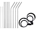 Lepilion Handle COMBO Pack Accessories Kit | 2 Handles + 8 Stainless Steel Straws + 2 Cleaning Brushes | Black | Fits YETI Rambler Tumbler Mug 30 oz | RTIC SIC Cups Ozark Trail Berg Accessory