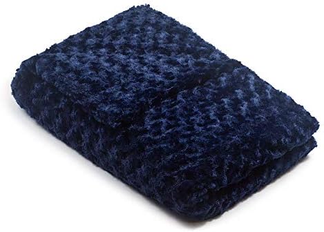 48x78 20 lb Navy Chenille Magic Blanket - The Blanket That Hugs You Back | World's 1st Weighted Blanket | Molds to Body for The Perfect Hug to Calm and Promote Sleep