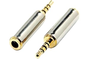 2 Pieces 2.5Mm Male to 3.5Mm Female Audio Adapter Premium Quality Converter Headphone Earphone Headset 3 Ring Jack Lovely and