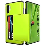 Shmimy Galaxy Note 10 Plus Card Holder Case Credit Card Slot Wallet Dual Layer Cases Soft TPU Hard PC Shockproof Cover for Samsung Galaxy Note10+ Pro Plus 5G 6.8 inch