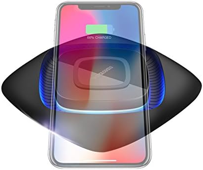 Wofalodata Fast Wireless Charger Pad, Quick Wireless Charging Mat for Samsung S7/S7 Edge/S8/S8 Plus/Note 8，Nexus，HTC，Nokia, LG G6 and other QI Enabled Devices,Black (10W)