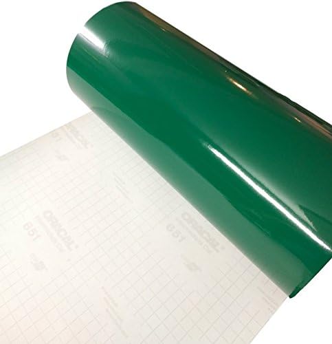 Forest Green Glossy 12" x 10 Foot Roll of Oracal 651 Permanent Adhesive-Backed Vinyl for Craft Cutters, Punches and Vinyl Sign Cutters - VinylXSticker