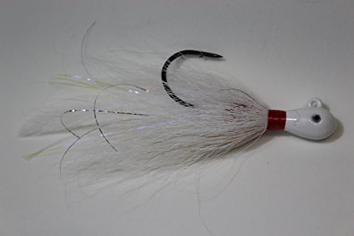 Haggerty Lures White Shorty Joe Hair Jig - 4" Long Teardrop Bucktail Deceiver