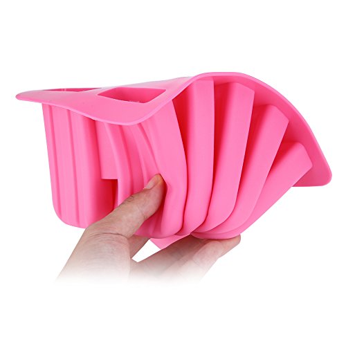 Ice Cream Maker Mould, Popsicle Molds Food Grade Silicone Frozen Ice Cream Maker for Children Summer Bar Accessories(pink)