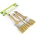 CLEVERLOVE Pure Bristle Paint Brushes 3 Different Sizes with Wooden Handle for Wall and Furniture Paint Staining Craft Projects Occasions