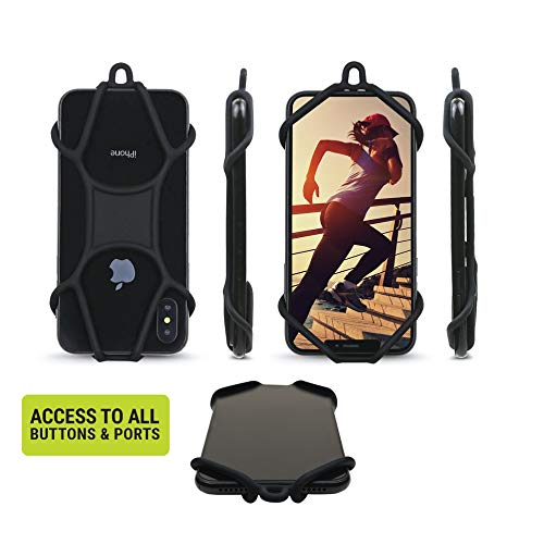 Rugged Phone Lanyard Holder with Coiled Strap Tether and Gated