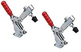 POWERTEC 20335 Quick Release Toggle Clamp (Vertical) w Rubber Pressure Tip - Hold Down Hand Tool 500 lb Holding Capacity, 12130-2PK