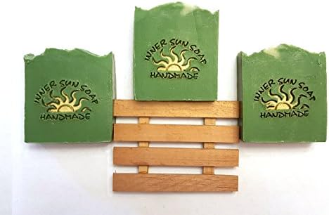 3 Bars of Eucalyptus Soap and a Spanish Cedar Soap Saver