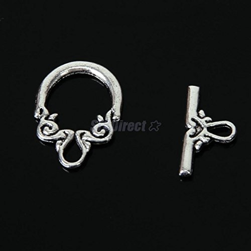 20 Sets Tibetan Silver Claps Finding for Jewelry Necklace Bracelet Making Repair