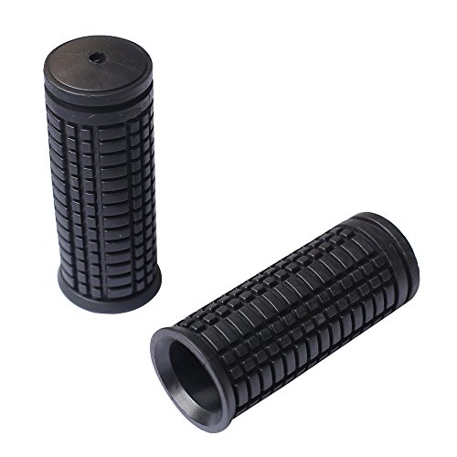 2 PCS Short Small Ribbed Black Bicycle Handles Closed End Direct Replacements Fit Many Normal Bicycles (2.87in Length, 0.83in Hole Diameter, 1.02in Width) - Thumbnail 4