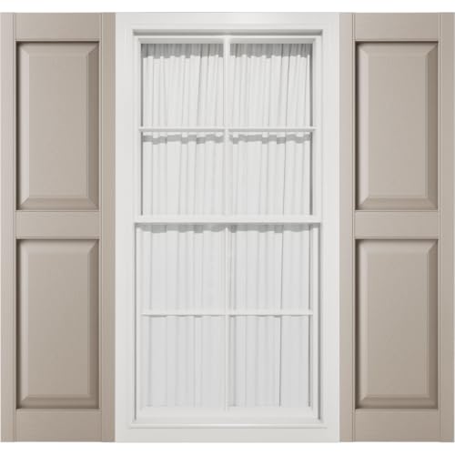 14 3/4"W x 48"H Mid-America Vinyl, TailorMade Two Equal Panels, Raised Panel Sh…