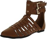 Nature Breeze Kingston-02H Women's Fashion Closed Toe Gladiator Sandal Shoe