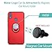 BlackBerry KEY2 LE Case, Rotating Ring [ 360°Kickstand ] Soft Slim TPU [ Ultra-Thin ] Protection Cases Cover Compatible [Magnetic Car Mount] BlackBerry KEY2 LE (Red-1)