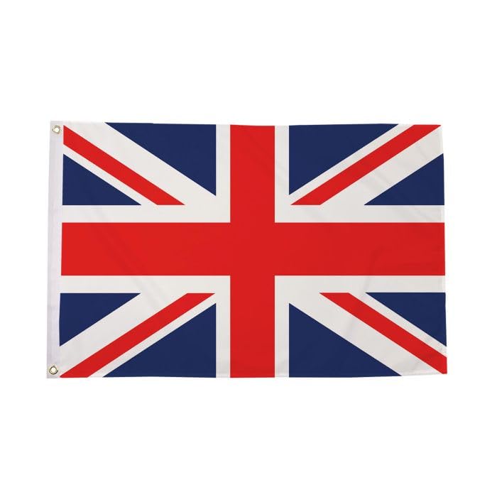 Flagmax Union Jack Flag – Premium UK Flag in Woven Polyester with Eyelets (5ft x 3ft (150cm x 90cm))