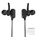 Phaiser BHS-760 Bluetooth Headphones, Magnetic Wireless Sport Headset for Running, Sweatproof Cordless Earphones with Mic for Working Out, Comfortable Wireless Earbuds for Exercise, Blackout