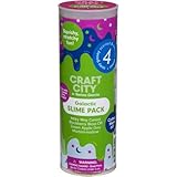 Craft City Karina Garcia Pre-Made Galactic Scented Slime | 4 Pack | 3 oz Tubes | 4 Glittery scents | BlackBerry Blastoff, Martian-Mallow, Green Apple Goo, Milky-Way Cereal | Ages 8+ | Stress Reliever