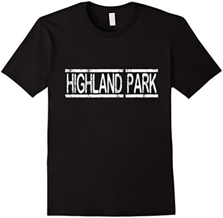 Mens Highland Park Los Angeles LA California Souvenir T-shirt Large Black