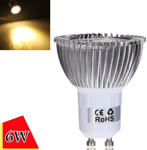 Dimmable GU10 6W 430-460LM Warm White Light LED Spot Bulb 220V.
