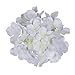 Luyue Silk Hydrangea Heads Artificial Decoration Flowers Garden Floral Decor,Pack of 10 (White)