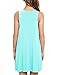 VIISHOW Womens Basic Sleeveless Casual Loose Pockets Tshirt Dress,Nile Blue,Large