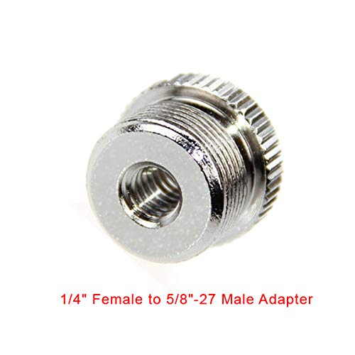 LycoGear Microphone Stand Thread Adapter Kit, 1x 3/8" Female to 5/8"-27 Male adapter & 1x 1/4" Female to 5/8"-27 Male adapter combo