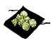 Wiz Dice 7 Die Polyhedral Dice Set - Serpent (Green Glitter) with Velvet Pouch