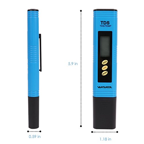 TDS Meter, Pocket Size ±2% High Accuracy TDS Tester for Water Quality, Aquarium, Pool & Hydroponics, Professional 2-in-1 Handel Digital TDS Meter with 0-9990 ppm(New version)