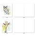 The Best Card Company - 10 Watercolor Blank Cards with Envelopes (4 x 5.12 Inch) Cute Animals, All Occasion Note Cards for Kids - Rainbow Splash Animals AM6137OCB-B1x10-NB