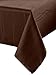 Benson Mills Gourmet Spillproof Fabric Tablecloth, Chocolate, 60-inch by 120-inch,9353