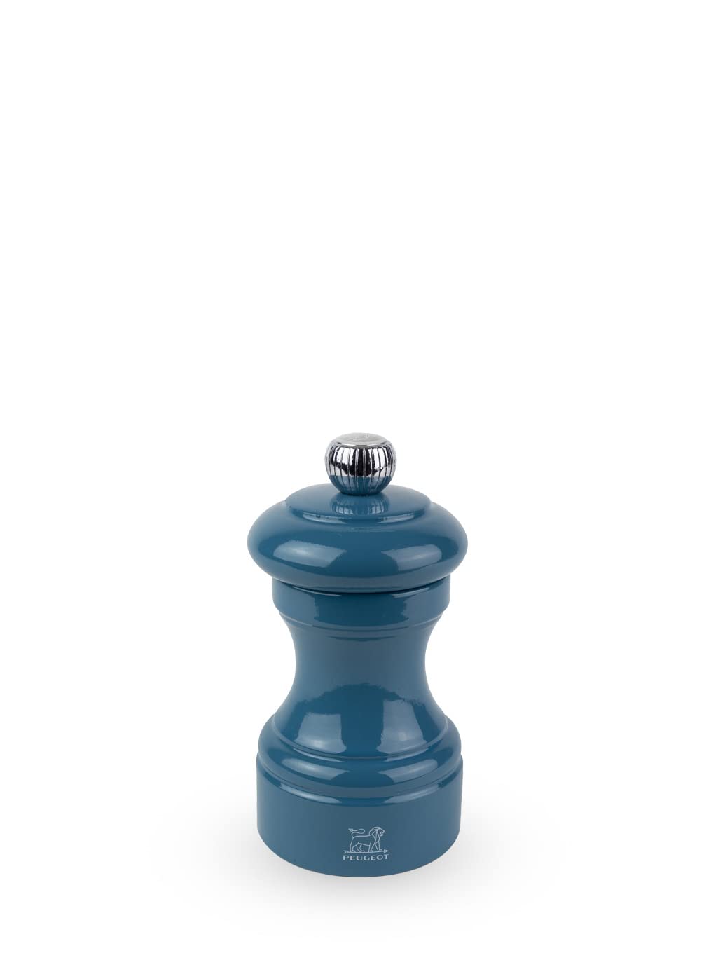 Peugeot - Bistro 10 cm Salt Mill - Classic Salt Grinder - Made with PEFC Certified Wood - Lifetime Guaranteed Mechanism - Made in France - Bistrorama - Blue Colour