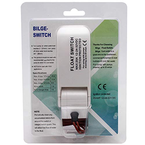 creatorele DC 12V 24V 32V Automatic Boat Bilge Pump Float Switch Bilge Switches Flow Sensor for Automatic Electric Water Pump