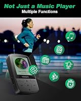 Yoton MP3 Player Bluetooth 5.2 64GB Expandable Mini with Clip FM Radio view 4