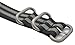 ArtStyle Watch Band with Colorful Nylon Material Strap and Heavy Duty Brushed Buckle (Black/Grey, 22mm)